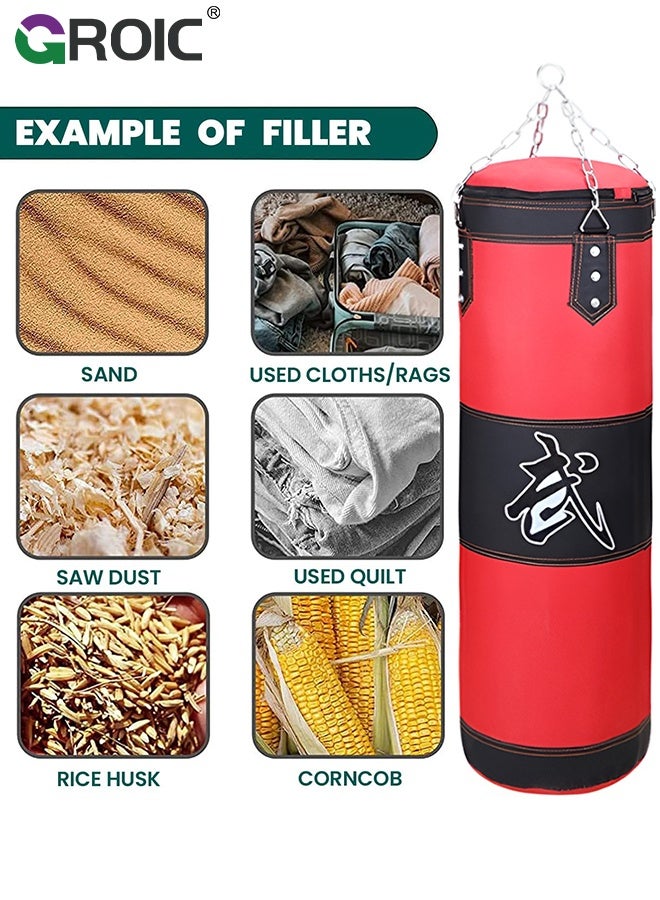 GROIC Punching Bag Set for Adults, Heavy Boxing Bag Set with 12 OZ Boxing Gloves, Wall Mount,Suitable for MMA Karate Kickboxing Boxing Muay Thai Training at Home or Gym - Image 4