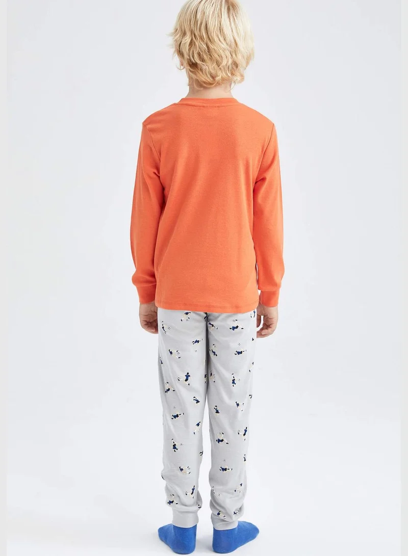 DeFacto 2 Pack Boy Regular Fit Crew Neck Long Sleeve Knitted Pyjamas