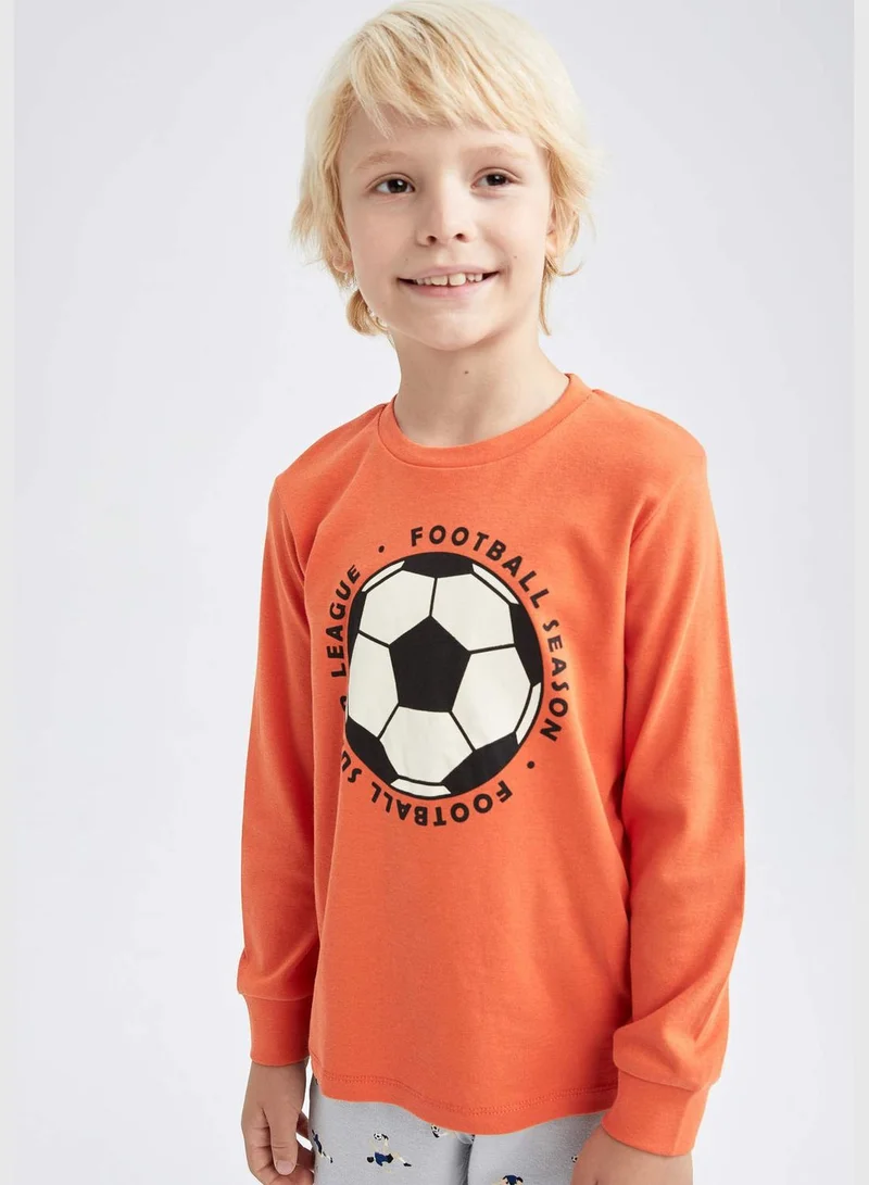 DeFacto 2 Pack Boy Regular Fit Crew Neck Long Sleeve Knitted Pyjamas
