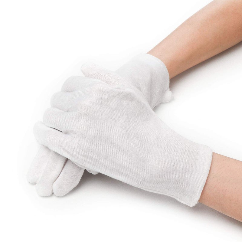 ENPOINT White Gloves Women, 10 Pairs Photo Handling Gloves, Reusable Soft Work Gloves Liners Protective Gloves for Handling Art Film Archival, Coin Jewelry Silver Inspection - Image 5