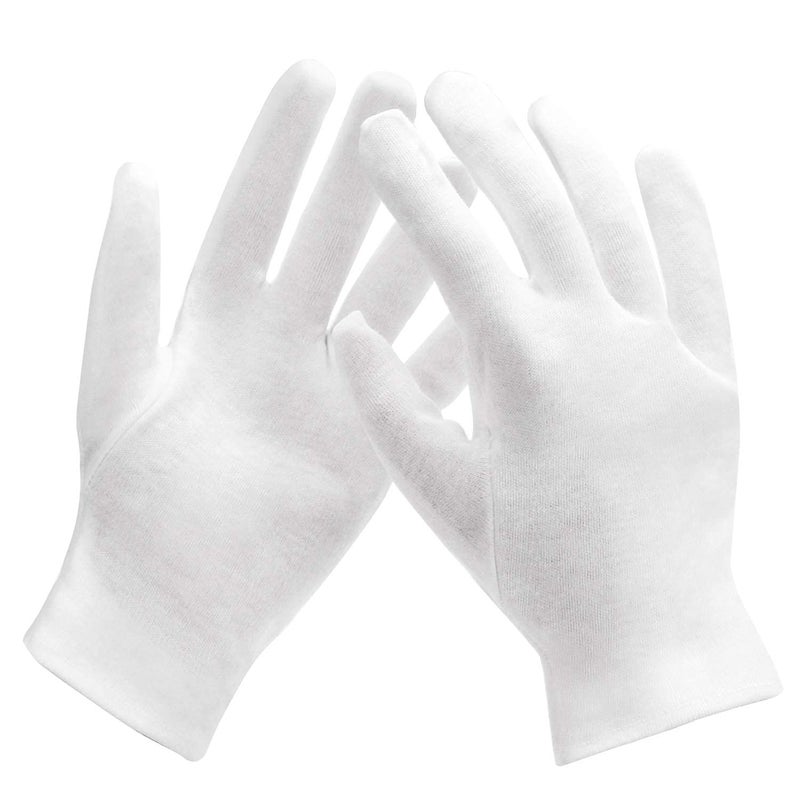 ENPOINT White Gloves Women, 10 Pairs Photo Handling Gloves, Reusable Soft Work Gloves Liners Protective Gloves for Handling Art Film Archival, Coin Jewelry Silver Inspection - Image 3