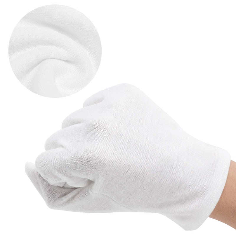 ENPOINT White Gloves Women, 10 Pairs Photo Handling Gloves, Reusable Soft Work Gloves Liners Protective Gloves for Handling Art Film Archival, Coin Jewelry Silver Inspection - Image 4