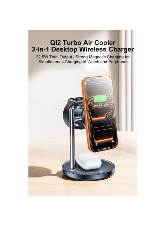 Yesido DS40 Qi2.2 3-in-1 Magnet Wireless Charging Station - Image 2