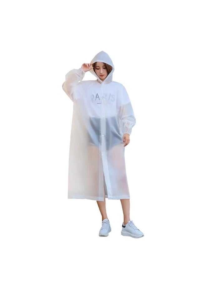 للجنسين للجنسين للسفر في الهواء الطلق مقاوم للماء مقنع الرباط سترة واق من المطر ملابس واق من المطر - Image 1