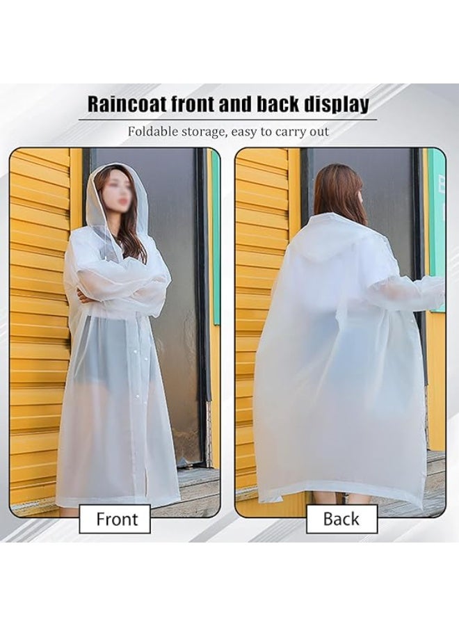 للجنسين للجنسين للسفر في الهواء الطلق مقاوم للماء مقنع الرباط سترة واق من المطر ملابس واق من المطر - Image 3