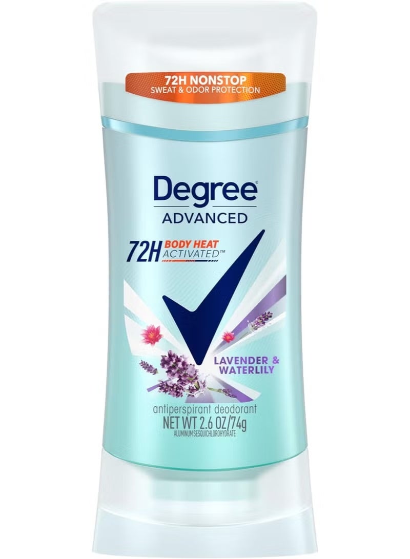 Degree Advanced Lavender & Waterlily 72H Body Heat Deodorant 74g - Image 1