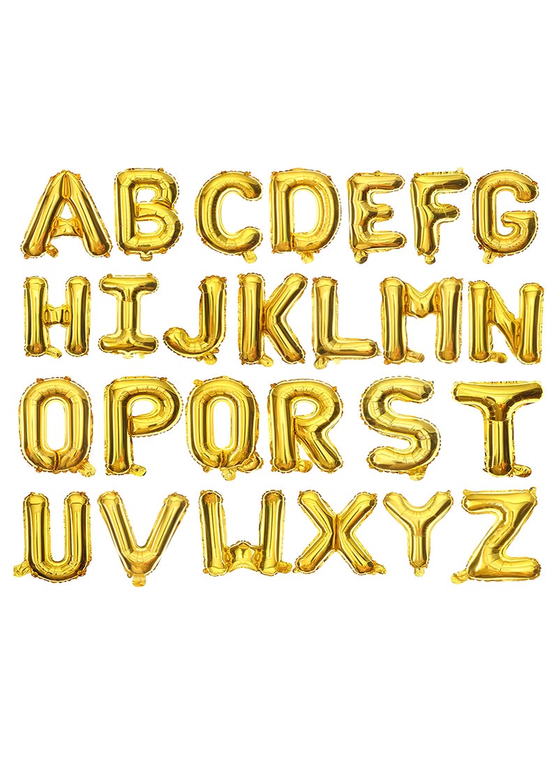 PARTY FUN 32 Inch Foil Letter Balloon Letter J Golden Colour Perfect for Party and Birthdays  - Image 3