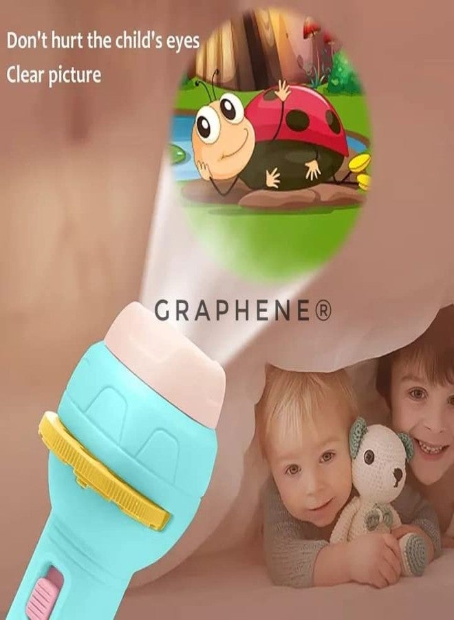 GRAPHENE جهاز عرض ضوئي آمن للأطفال مزود بشرائح قابلة للتبديل، مصنوع من مواد ABS صديقة للبيئة، سهل الاستخدام، مصباح يدوي مريح لسلامة الأطفال ليلاً. - Image 4