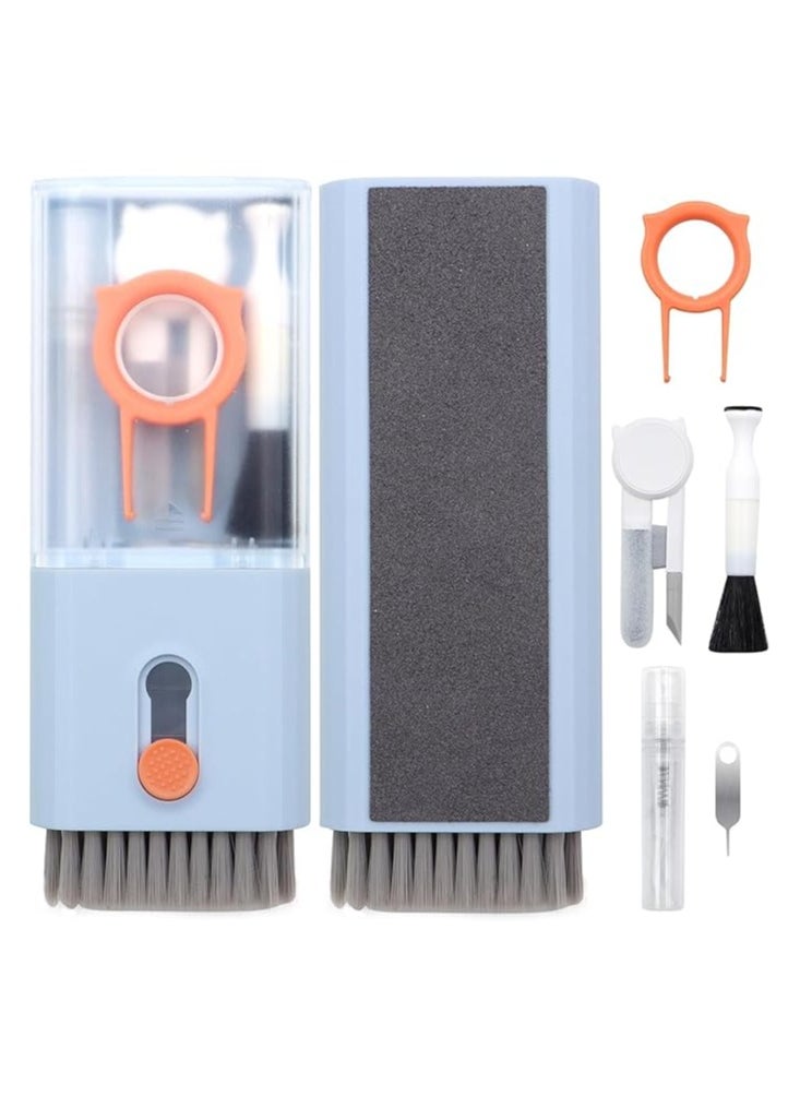 Generic 10-in-1 Keyboard Screen Cleaner Kit, Multifunctional Laptop Cleaning Brush with Keycap Puller and Brush, Screen Wipe Tools for MacBook, Tablet, PC, Phones, Earphone (Blue)  - Image 1