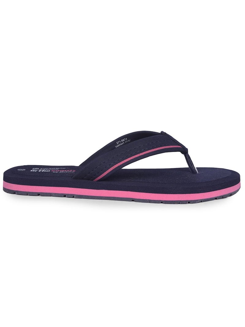 Bata Ortho Lds Women's Navy Flip Flops - 4 UK (5719472) - Image 2