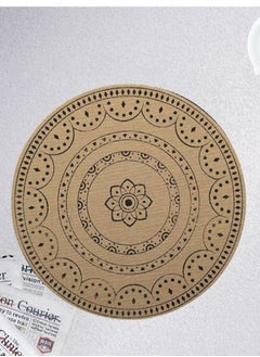 Kutis 4-Piece Dining Table Decorative Placemats PVC Black/Brown 37.5 Centimeter  - Image 4