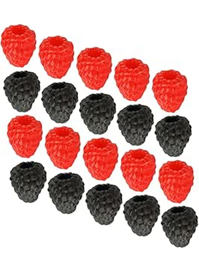 Lifelike Artificial Raspberry Fruit Decor 20Pcs Kitchen Photography Props - Image 1