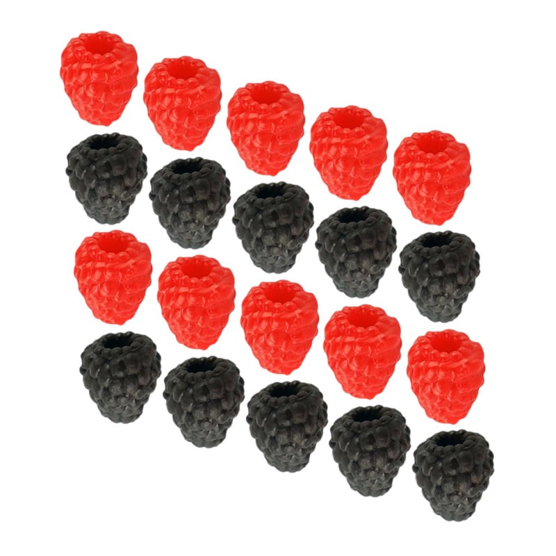Lifelike Artificial Raspberry Fruit Decor 20Pcs Kitchen Photography Props - Image 2