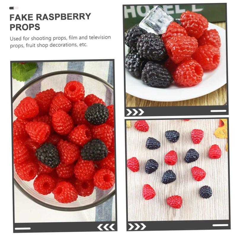 Lifelike Artificial Raspberry Fruit Decor 20Pcs Kitchen Photography Props - Image 4