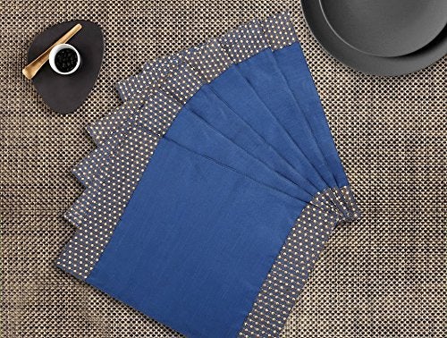 Dekor World Circular Squence Blue Place Mat-Set of 6 Pcs - Image 2