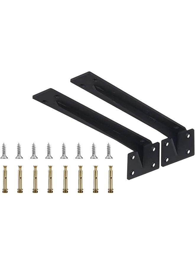Rubik Fixed Shelf Brackets 11.5 inch - 2pcs Wall Mounted Triangle Heavy Duty Corner Brace Joint Right Angle L Bracket for DIY Table Bench  - Image 1