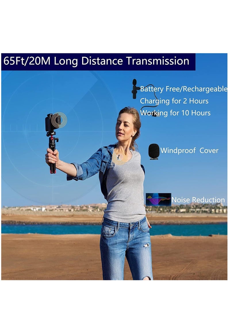 ELTRAZONE Professional Wireless Lavalier Lapel Microphone for Android Phone - Cordless Omnidirectional Condenser Recording Mic for Interview Video Podcast Vlog YouTube  - Image 3