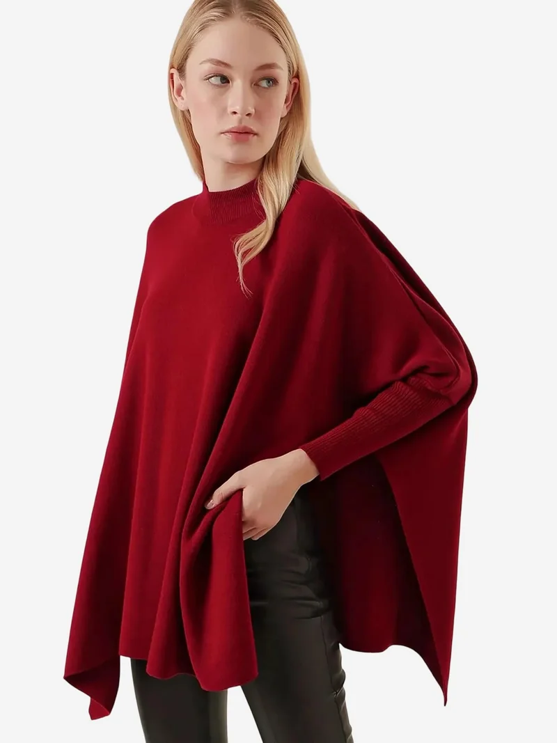 BIG DART BDART Slit Detailed Half Turtleneck Loose Sweater