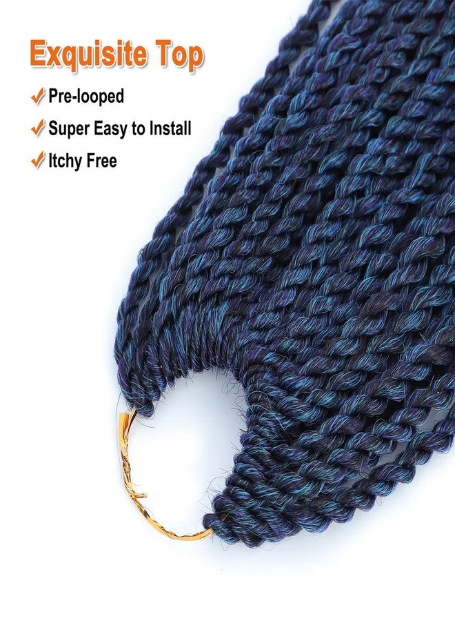 NAYOO Small Crochet Hair Senegalese Twist 18 Inch 8 Packs Ombre Braids Crochet Hair Pre-Looped, 35 Strands/Pack Crochet Twist Hot Water Setting, Ombre Crochet Hair for Black Women (18 Inch, 1B/350) - Image 5