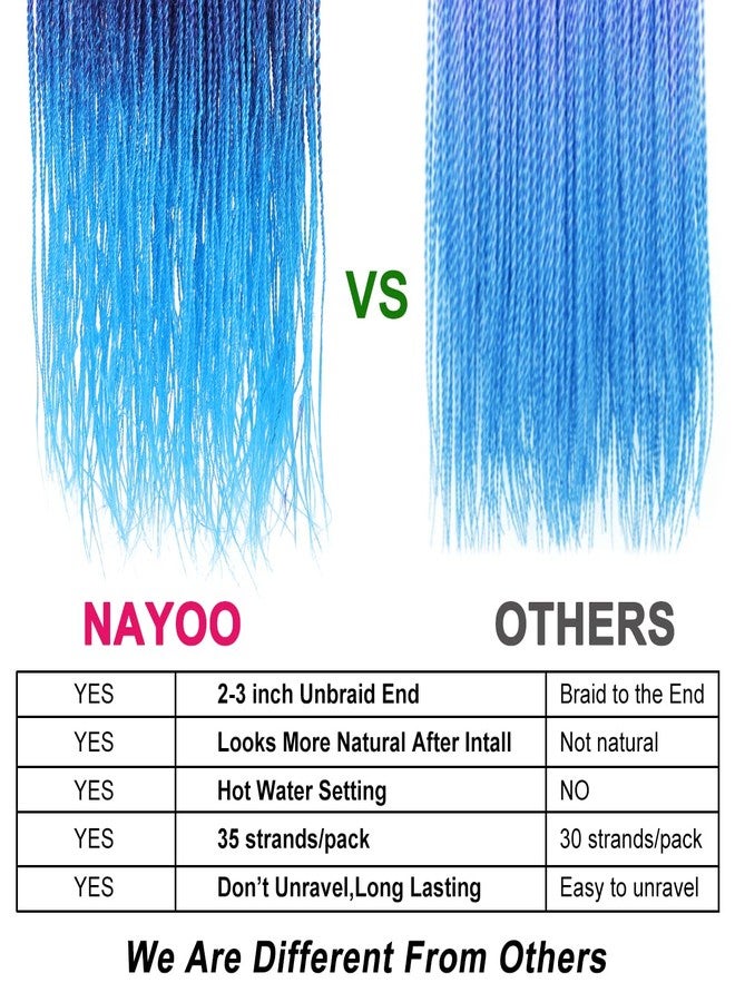 NAYOO Small Crochet Hair Senegalese Twist 18 Inch 8 Packs Ombre Braids Crochet Hair Pre-Looped, 35 Strands/Pack Crochet Twist Hot Water Setting, Ombre Crochet Hair for Black Women (18 Inch, 1B/350) - Image 3