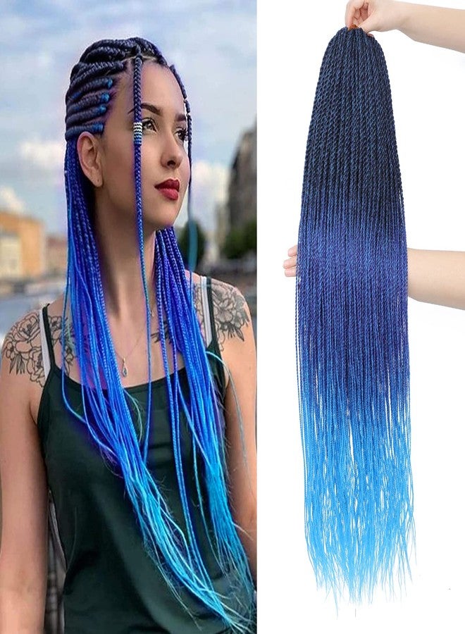 NAYOO Small Crochet Hair Senegalese Twist 18 Inch 8 Packs Ombre Braids Crochet Hair Pre-Looped, 35 Strands/Pack Crochet Twist Hot Water Setting, Ombre Crochet Hair for Black Women (18 Inch, 1B/350) - Image 1