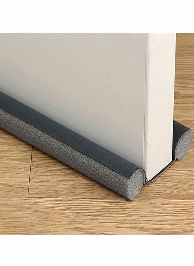 Twin Under Door Draft Stopper, 95cm Adjustable Window Breeze Blocker, Draft Guard Weather Stripping, Detachable & Washable Sound Proof Door Sweeps Noise Reduction Door Seal for Gap Seal(Grey)