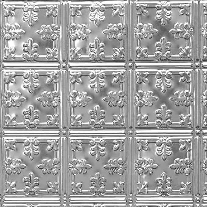 FLORENTINE 2 FT. X 2 FT. TIN PLATED STEEL WALL AND CEILING PATTERNS DROP IN STEEL (UNFINISHED) 6 PACK - Image 3
