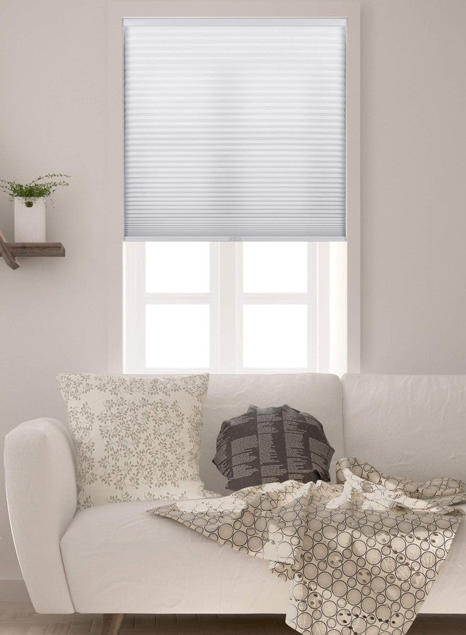 Arlo Blinds ستائر Arlo الخلوية أحادية الخلية، لاسلكية، لتصفية الضوء، اللون: أبيض نقي، المقاس: 34.5 بوصة عرض × 60 بوصة ارتفاع - Image 1