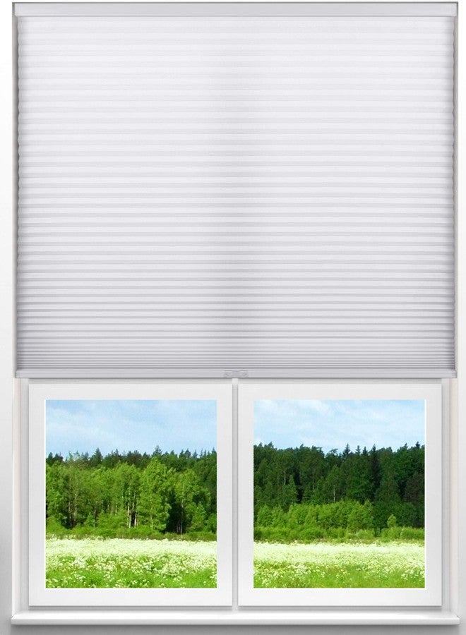 Arlo Blinds ستائر Arlo الخلوية أحادية الخلية، لاسلكية، لتصفية الضوء، اللون: أبيض نقي، المقاس: 34.5 بوصة عرض × 60 بوصة ارتفاع - Image 2