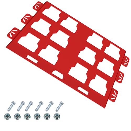 Gijok Mounting Plate Compatible with Milwaukee Packout, 100 Lbs, Metal with Powder Coat, for Tool Storage and Organization System (Full Plate-Red-1) - Image 5