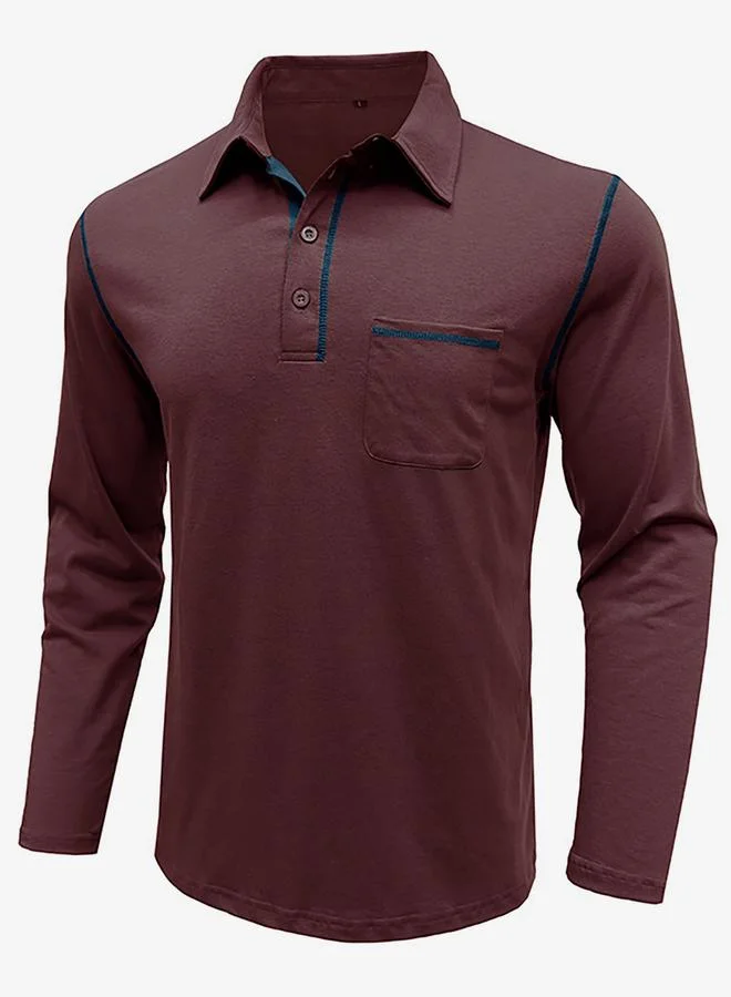 تايك تو بولو بأكمام طويلة وجيب