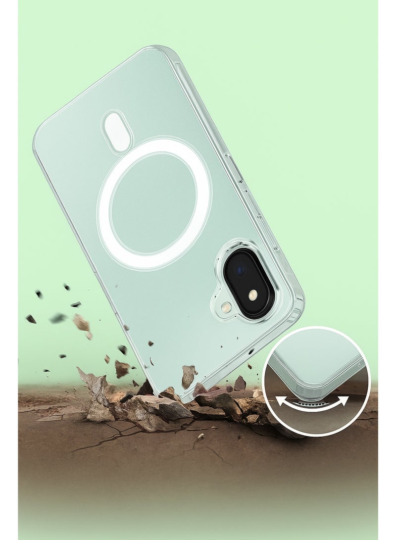 جراب شفاف ماج سيف( Mag Safe ) لهاتف سامسونج A07 – تصميم أنيق يلفت الأنظار وحماية قوية ضد الصدمات والخدوش اليومية - Image 2