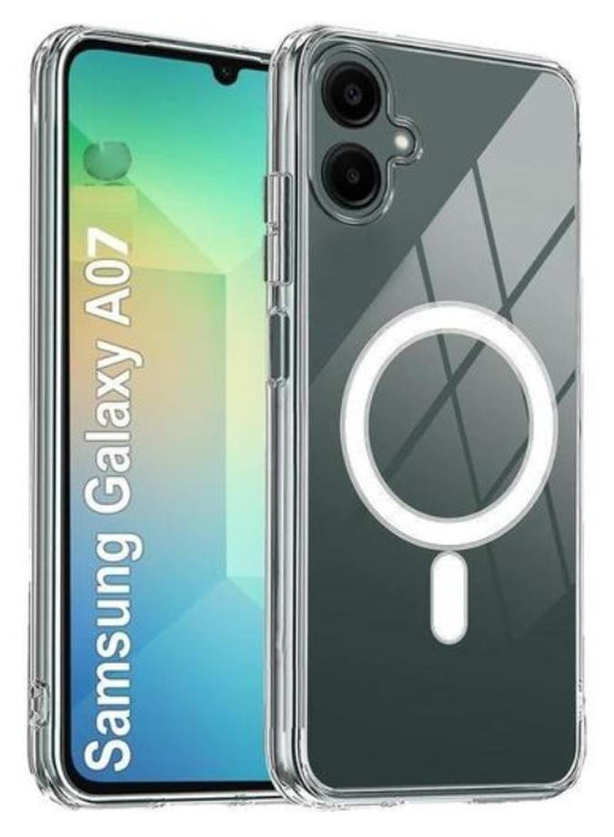 جراب شفاف ماج سيف( Mag Safe ) لهاتف سامسونج A07 – تصميم أنيق يلفت الأنظار وحماية قوية ضد الصدمات والخدوش اليومية - Image 1