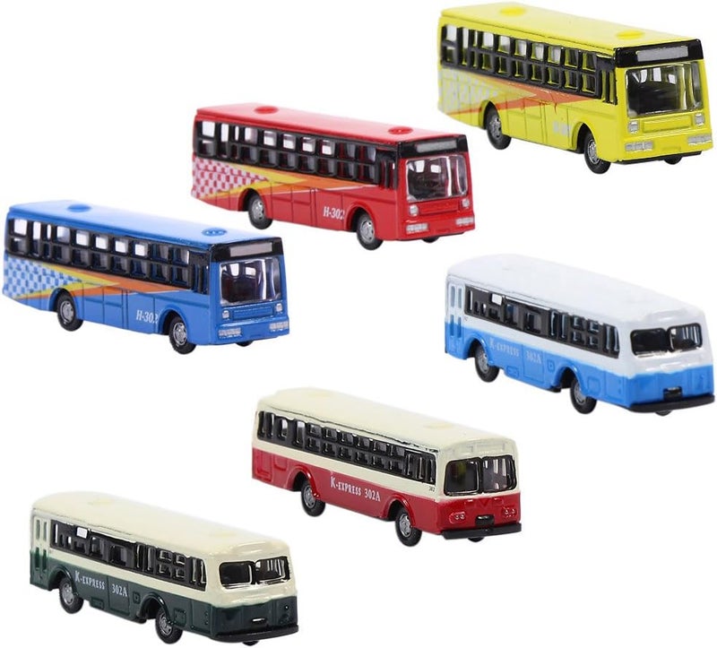 Evemodel BS150 6pcs Diecast Model Buses Car 1:160 N Scale Streetscape Layout - Image 1