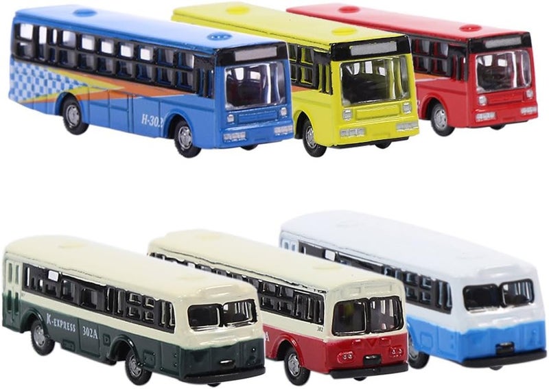 Evemodel BS150 6pcs Diecast Model Buses Car 1:160 N Scale Streetscape Layout - Image 2