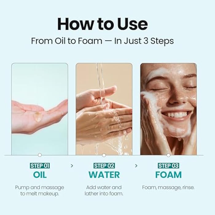 MAXCLINIC [K-Beauty] Blue Tansy Oil to Foam - All-in-One Korean Face Wash OilBased Foaming Facial Cleanser - Excess Sebum & Oil Control - Makeup Deep Cleansing Oil for All Skin Types (3.88 fl oz) - Image 3