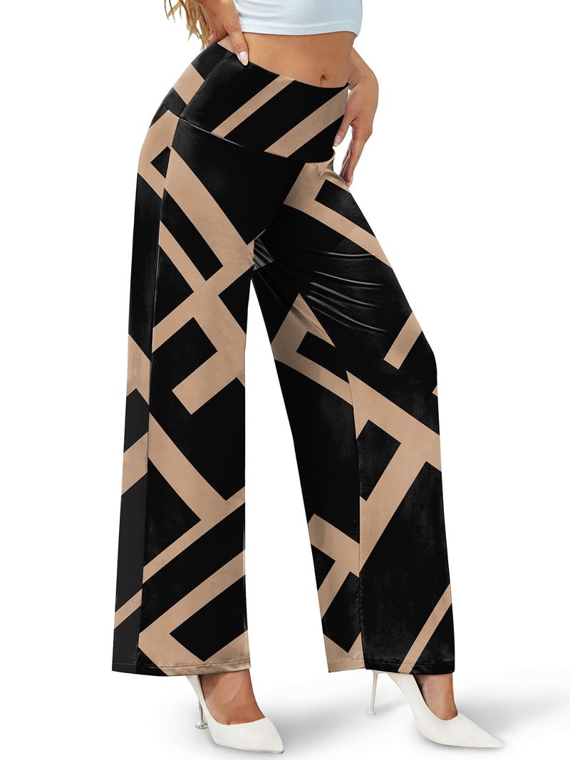 Arolina Palazzo Pants for Women Dressy Casual Wide Leg Pants for Women Stretchy Flowy High Waist Lounge Pants Trousers - Image 2