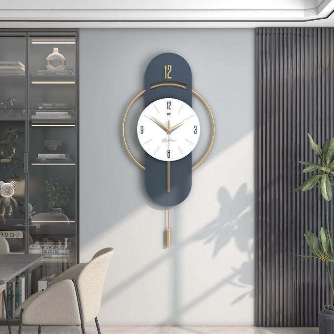 LARGE WALL CLOCKS FOR LIVING ROOM DECOR MODERN WOOD METAL SILENT DECORATION WALL CLOCK BATTERY OPERATED NONTICKING FOR KITCHEN BEDROOM OFFICE HOME 16 INCH CLOCK WALL DECOR FOR INDOOR HOUSE