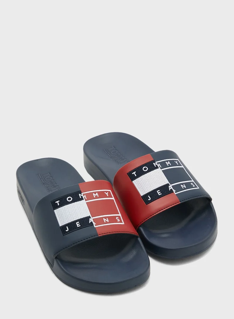 TOMMY JEANS Branded Upper One Strap Slides