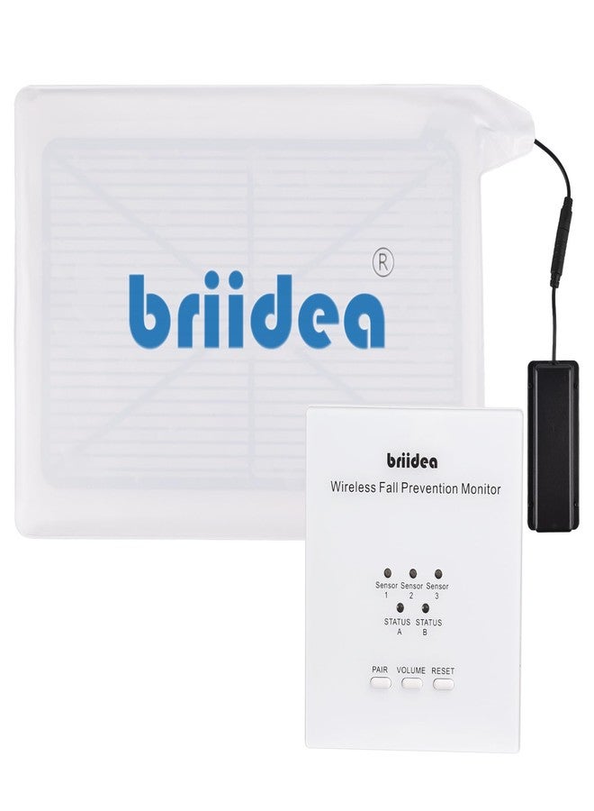 briidea Wireless Chair Alarm for Elderly Dementia Patients - Fall Prevention with Multiple Alarm Modes, Easy-Clean 10x15 Inch PVC Pad, 600-Foot Range, Supports Multiple Pad Connections - Image 1