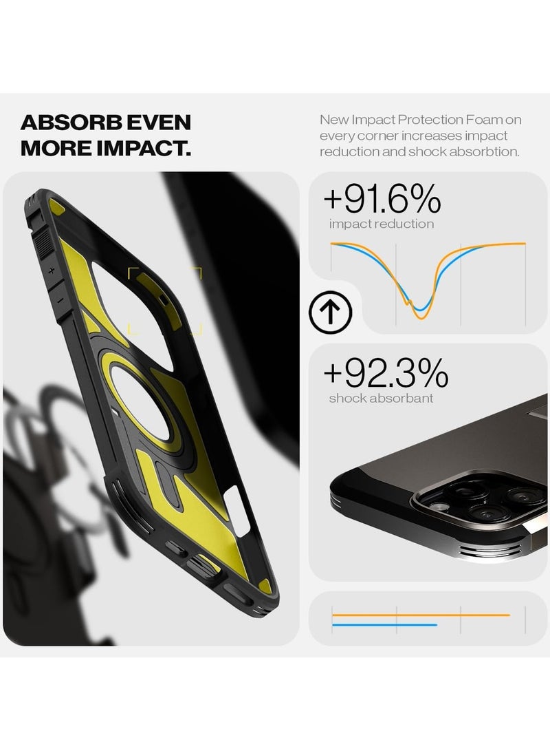 Spigen غلاف ماغ فيت AI لمحمول آيفون 16 برو مع مغناطيس وحامل (2024) - رمادي غامق - Image 5