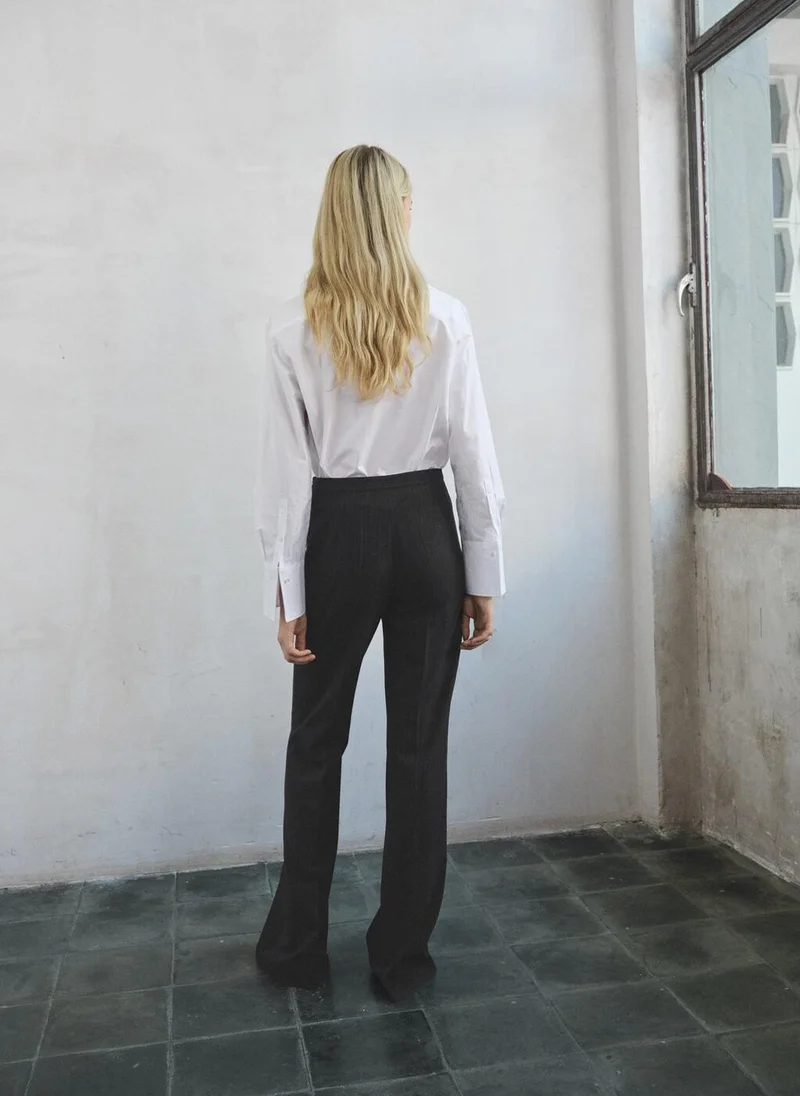 مانجو Pinstripe suit trousers