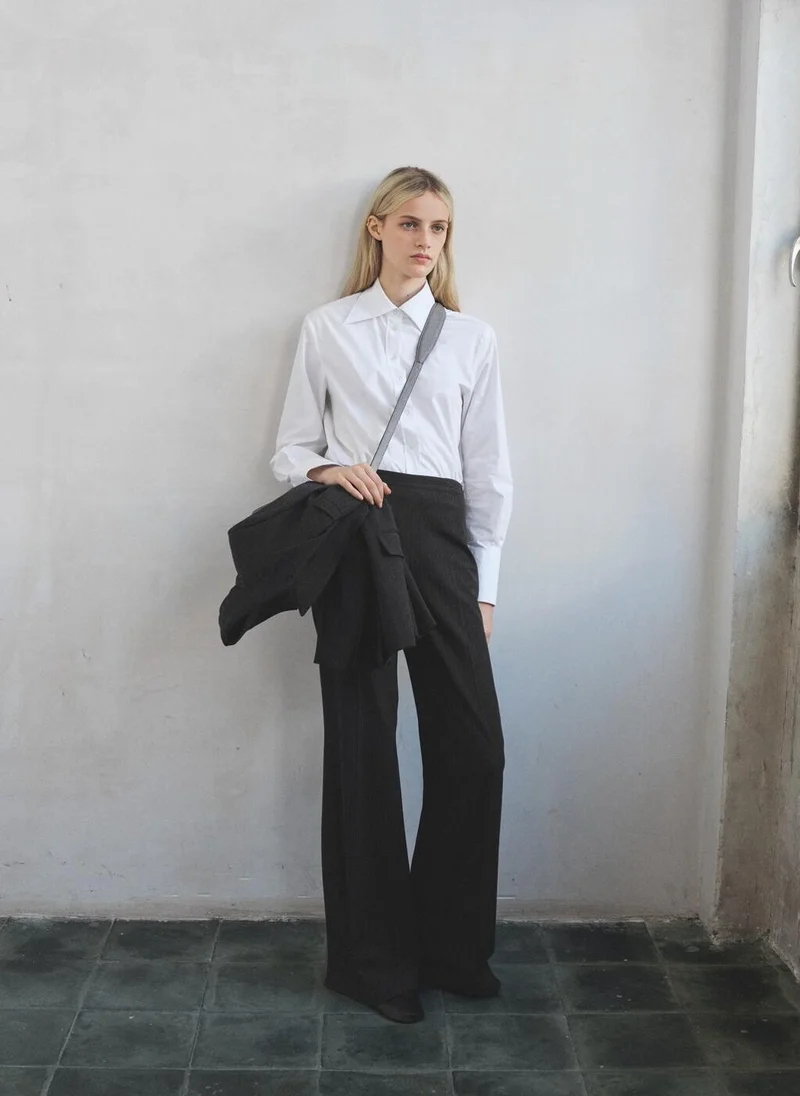 MANGO Pinstripe suit trousers