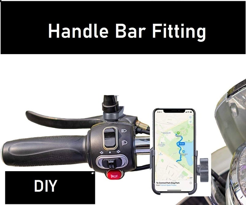 AUTOGUYS B30 Mobile Holder for Bikes or Bike Mobile Holder for Maps and GPS Navigation, one Click Locking, Firm Gripping, Anti Shake and Stable Cradle Clamp 360° Rotation Phone Mount (Random Color) - Image 4