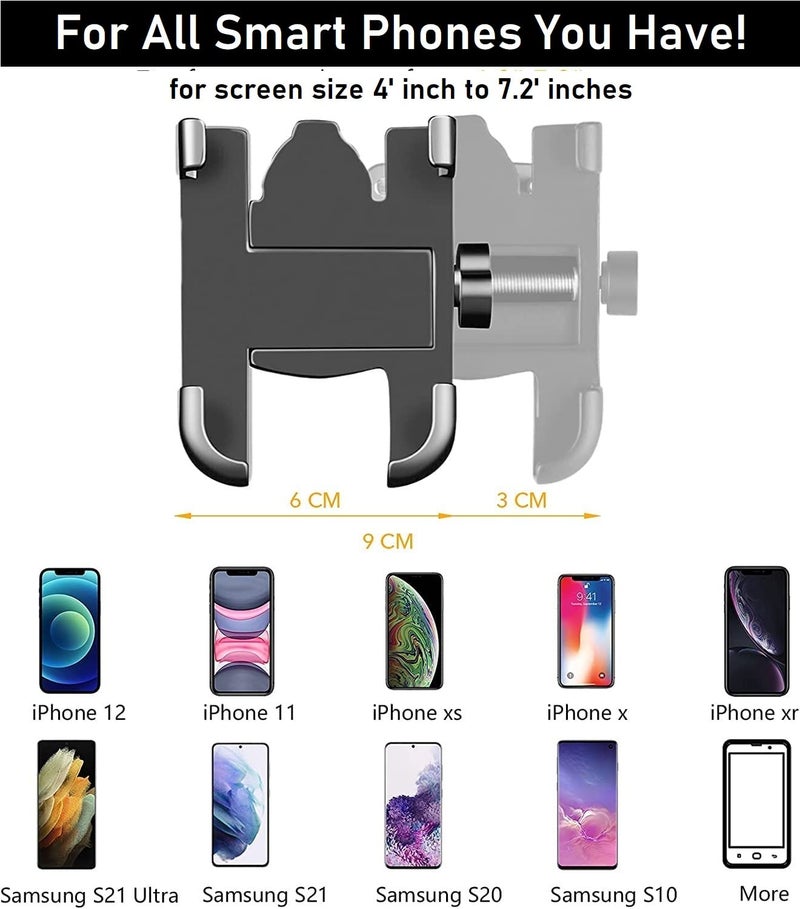 AUTOGUYS B30 Mobile Holder for Bikes or Bike Mobile Holder for Maps and GPS Navigation, one Click Locking, Firm Gripping, Anti Shake and Stable Cradle Clamp 360° Rotation Phone Mount (Random Color) - Image 3