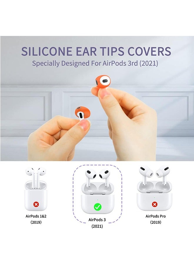5 Pairs Ear Tips Covers for AirPods 3 [Fit in The Charging Case], Anti-Slip/Dust/Shock Silicone Ear Covers Accessories Compatible with AirPods 3rd Generation (2021) - Image 2