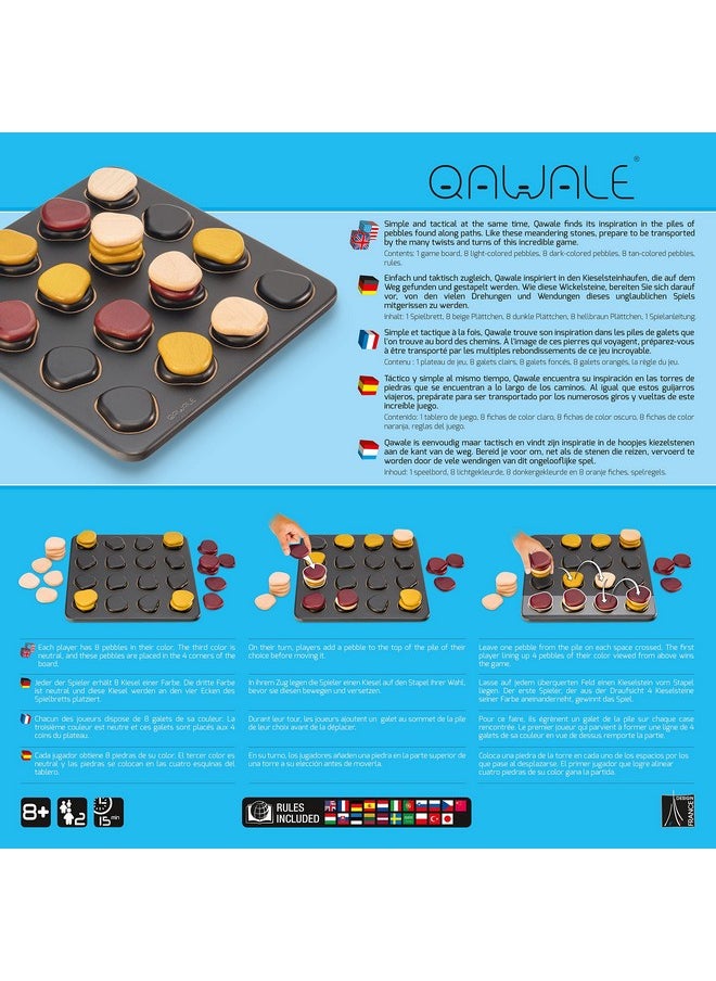 Gigamic Qawale - from Creators of Quoridor | Mensa Select | Wooden Abstract Strategy Game - Simple to Learn with Strategic Depth | Ages 8+ | 2 Players | 15 Minutes  - Image 3