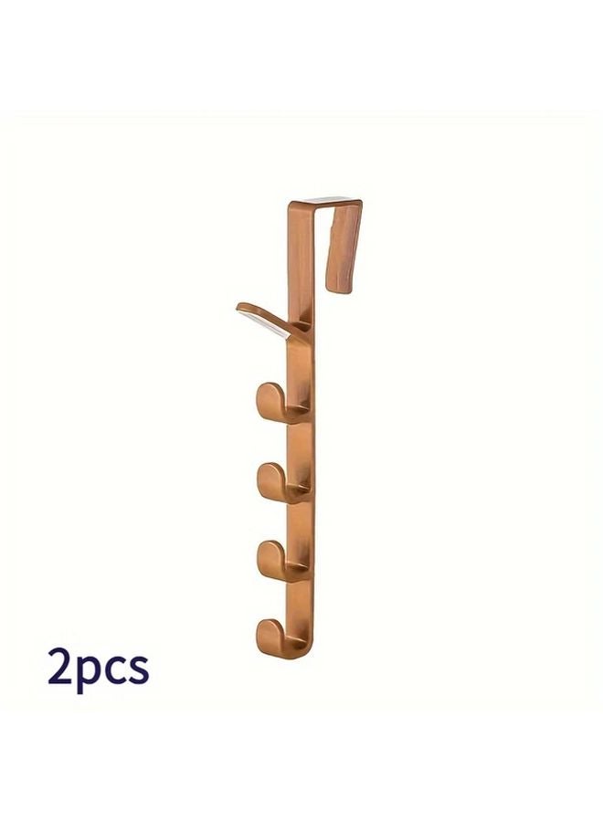 Over The Door Plastic Hanger ABS Material Space Saving Hook Rack For Clothes Bags Towels Coffee - Image 1
