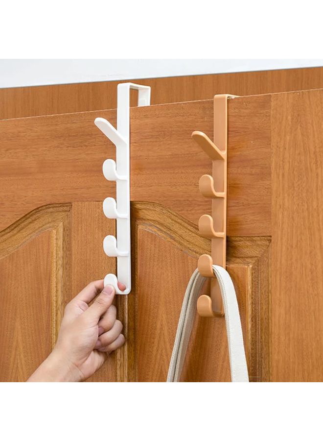Over The Door Plastic Hanger ABS Material Space Saving Hook Rack For Clothes Bags Towels Coffee - Image 2