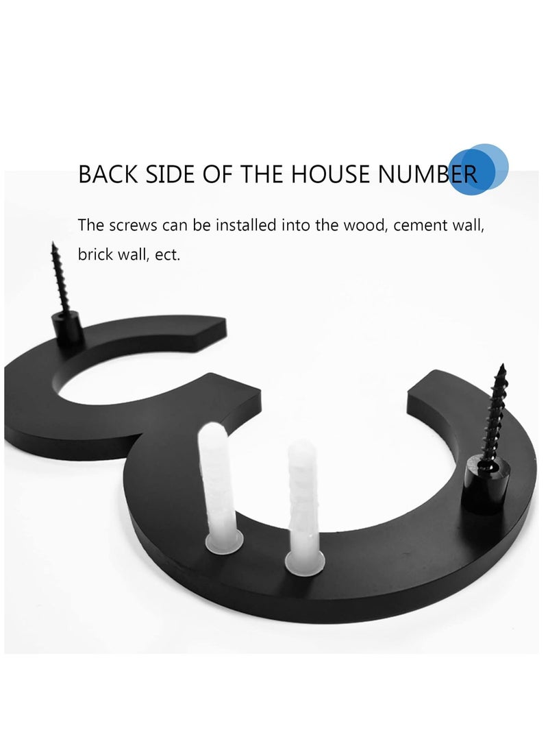 RATSAW 8 inch Floating House Numbers for Outside Large Black Anti-Rust Home Number with Nails Kit and Template Easy to Be Mounted for Exterior House Address Garage Gate Street Farmhouse Number 9 - Image 4